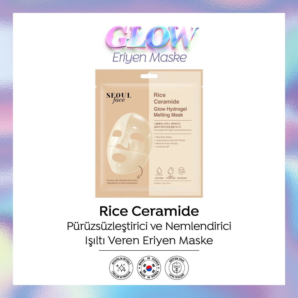 Dermal Rice Ceramide Glow Hydrogel Melting Face Mask 34 gr