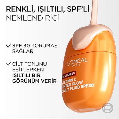 Loreal Paris Revitalift Clinical Colorful Radiant SPF30 Moisturizing Facial Sunscreen with Vitamin C 40 ml