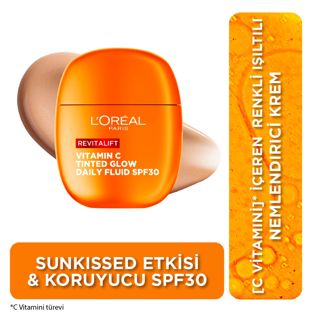 Loreal Paris Revitalift Clinical Colorful Radiant SPF30 Moisturizing Facial Sunscreen with Vitamin C 40 ml