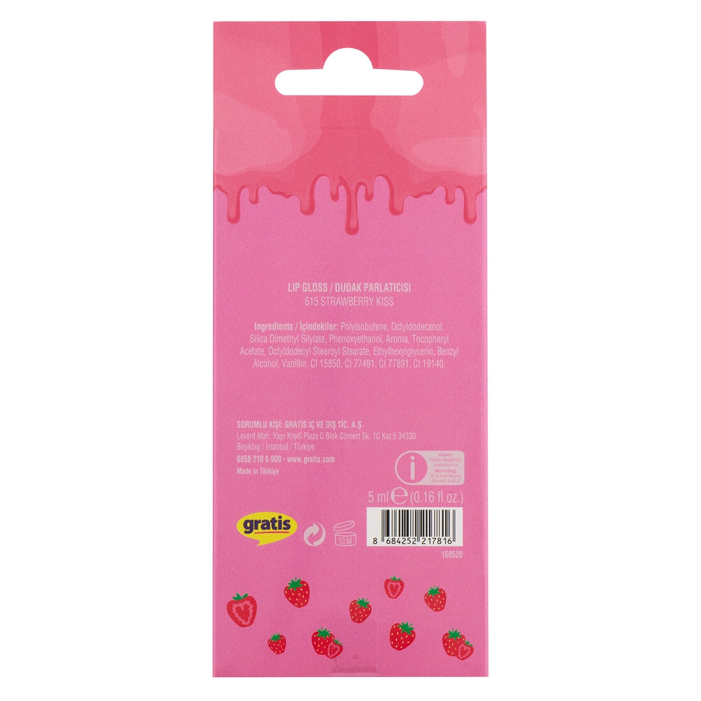 Beaulis Sweet Cones Lip Gloss 615 Strawberry Kiss