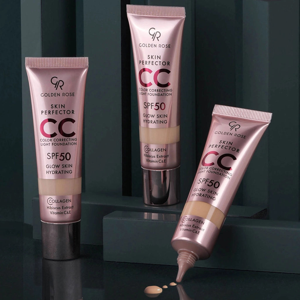 Golden Rose Skin Perfect CC SPF50 Foundation 104 Warm Honey