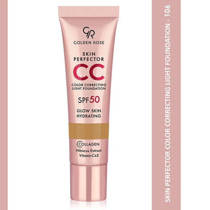 Golden Rose Skin Perfect CC SPF50 Foundation 105 Caramel