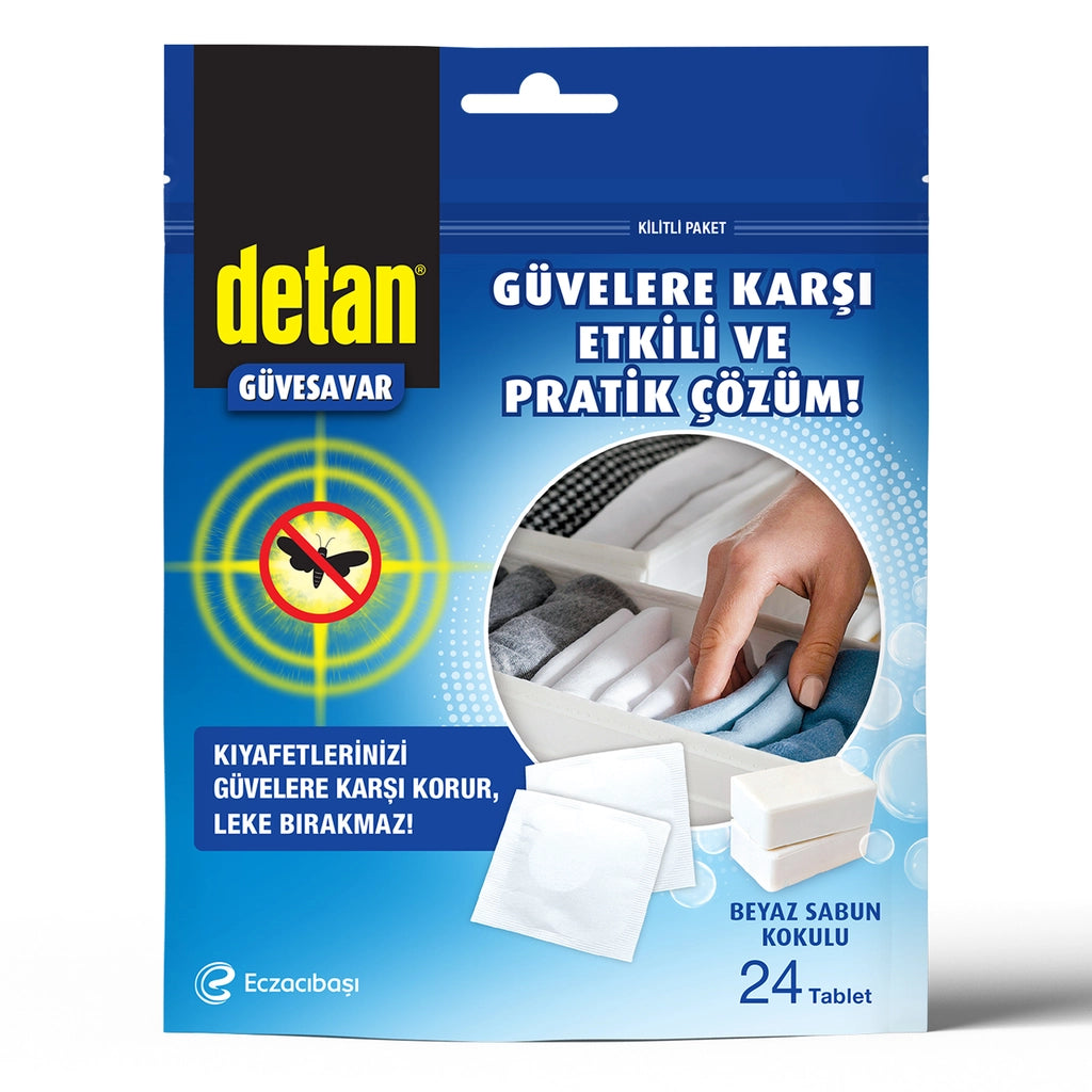 Detan Moth Repellent White Soap Scented Tablets 24 Pack