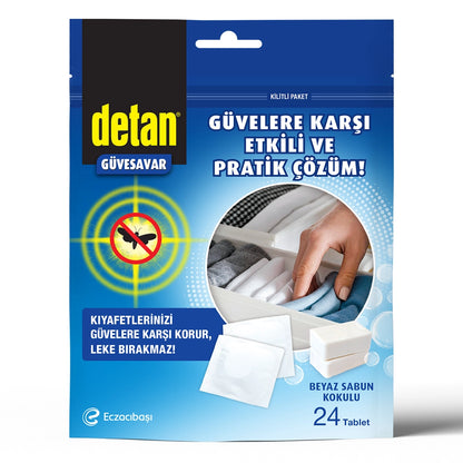 Detan Moth Repellent White Soap Scented Tablets 24 Pack