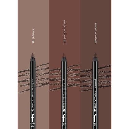 Flormar Extreme Tattoo Long Lasting Eyebrow Pencil with Brush 001 Brown