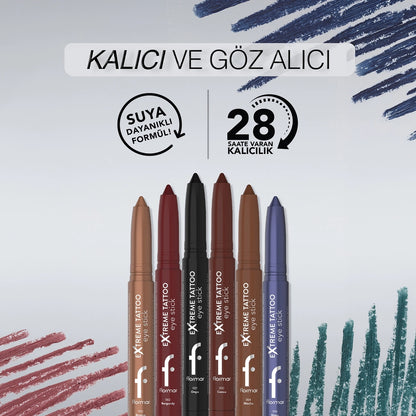 Flormar Extreme Tattoo Mat Lift Gel Eye Pencil 003 Cocoa