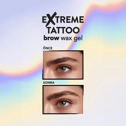 Flormar Extreme Tattoo Transparent Gel Eyebrow Wax with Long-Lasting Fixing Effect