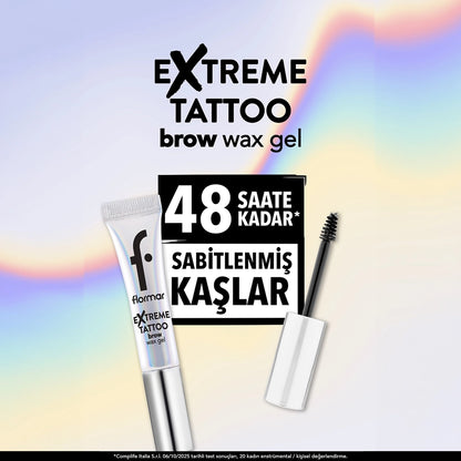 Flormar Extreme Tattoo Transparent Gel Eyebrow Wax with Long-Lasting Fixing Effect