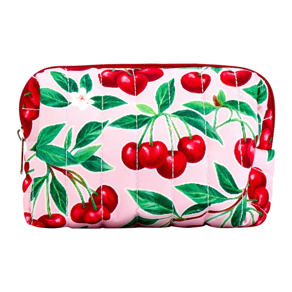 Eklips Cherry Quilted Makeup Bag