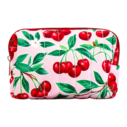 Eklips Cherry Quilted Makeup Bag