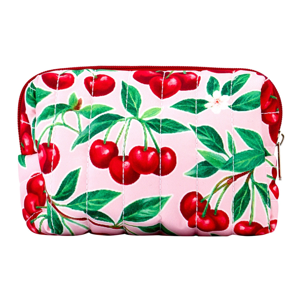 Eklips Cherry Quilted Makeup Bag