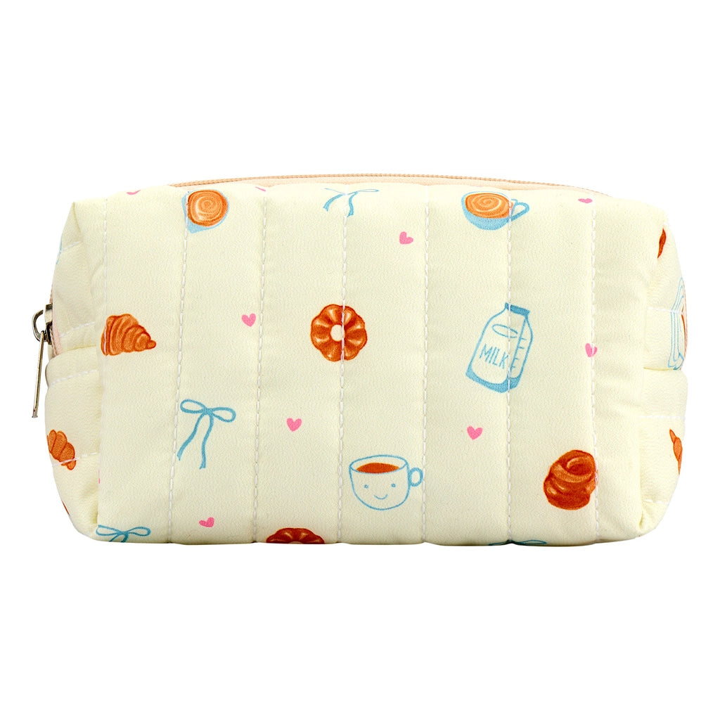 Eklips Quilted Makeup Bag with Croissant
