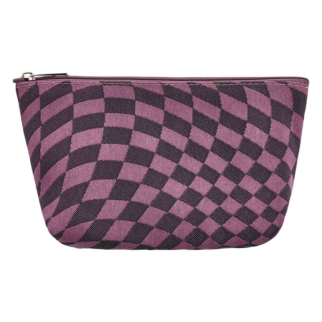 Eklips Purple Geometric Makeup Bag