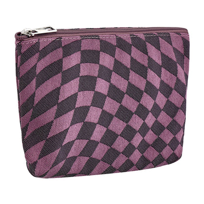 Eklips Purple Geometric Makeup Bag