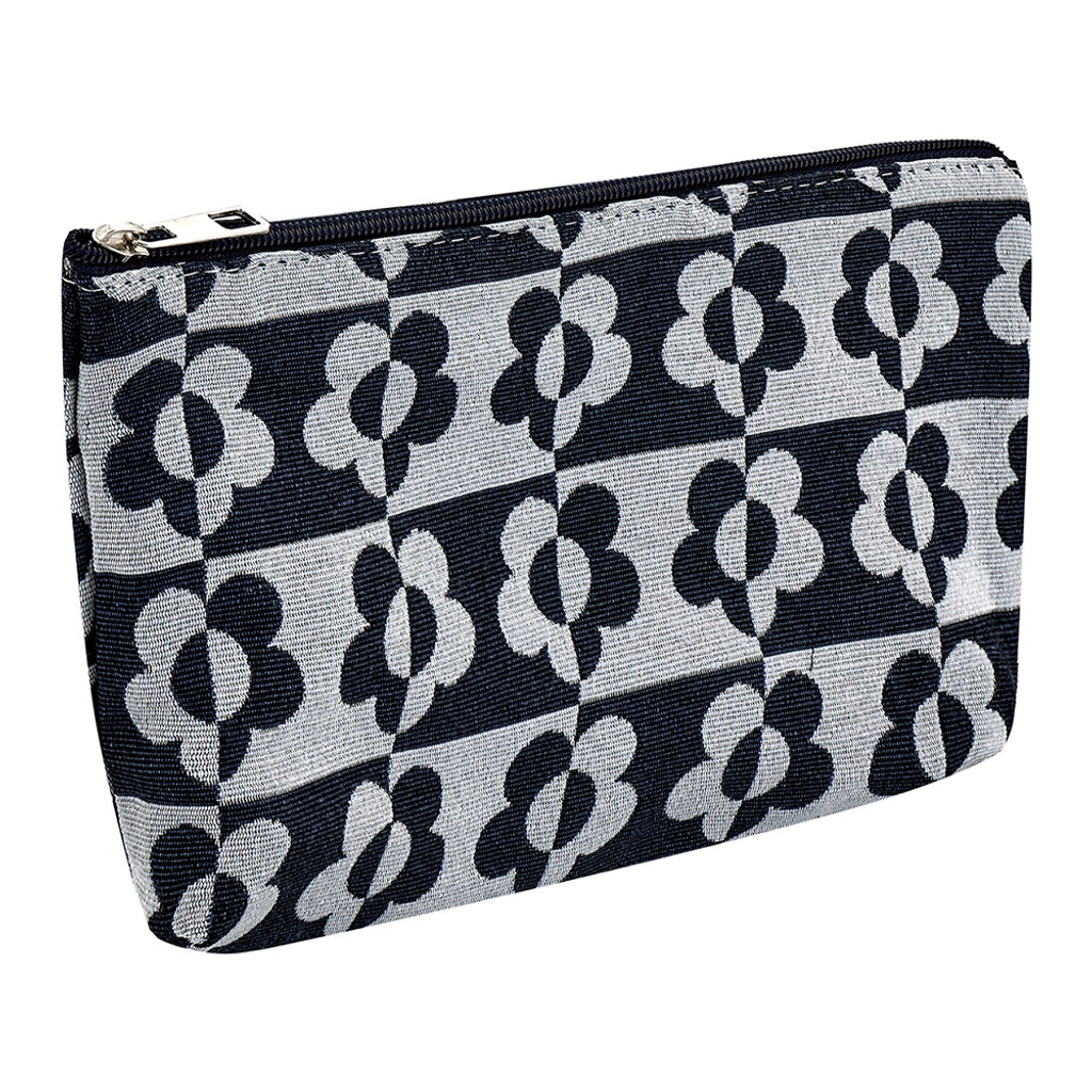 Eklips Black Floral Makeup Bag