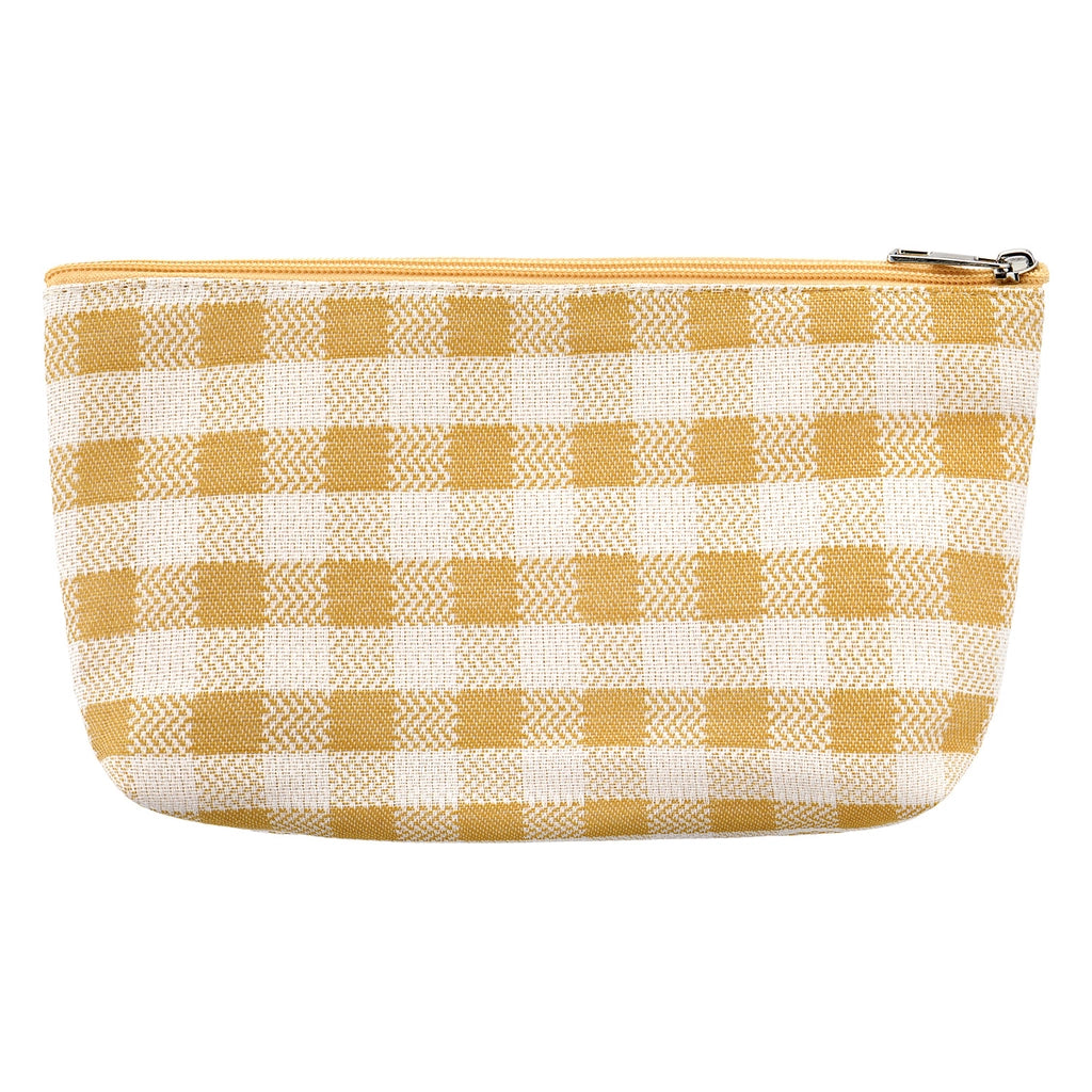 Eklips Yellow Plaid Makeup Bag