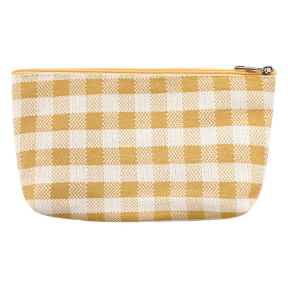 Eklips Yellow Plaid Makeup Bag