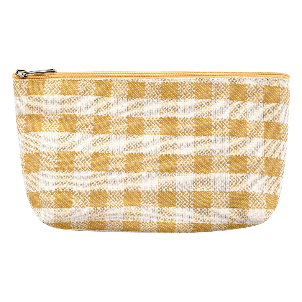 Eklips Yellow Plaid Makeup Bag