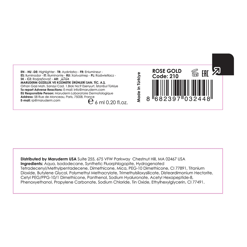 Maruderm Make Up Star Light Liquid Illuminator Rose Gold