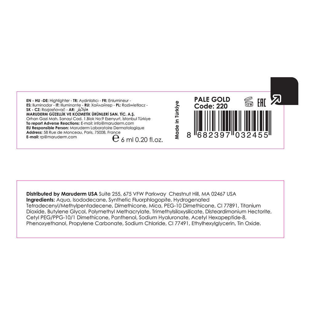 Maruderm Make Up Star Light Liquid Illuminator Pale Gold