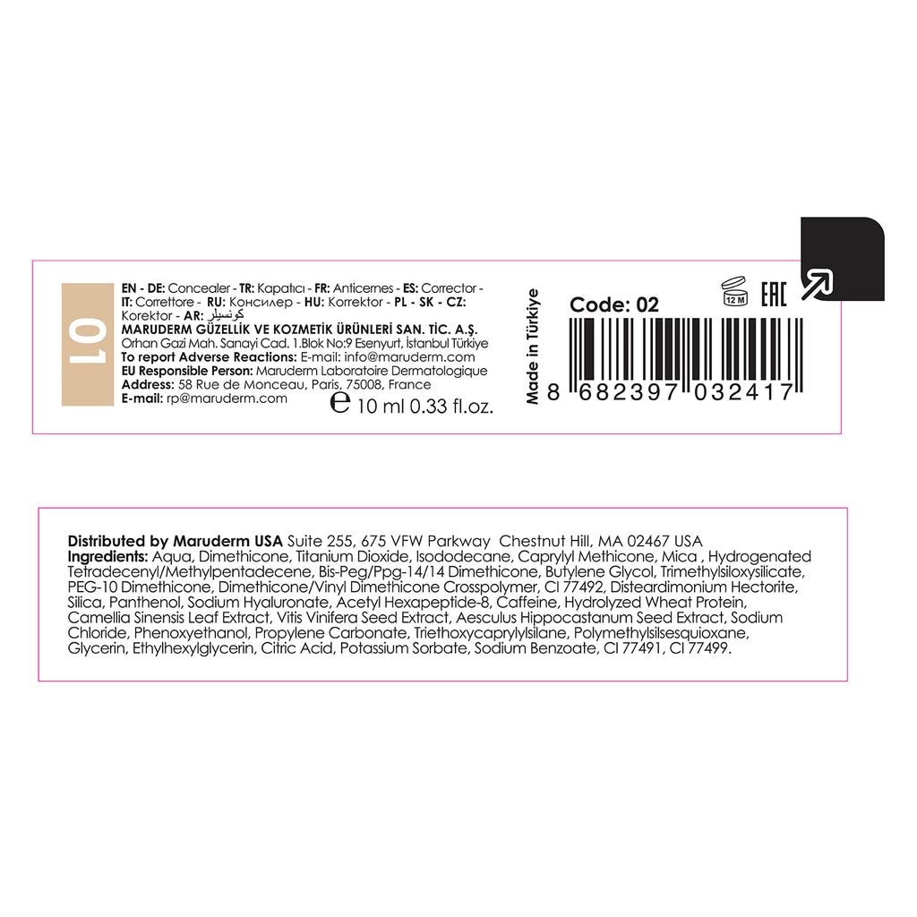 Maruderm Make Up Cover Crush Concealer No: 01