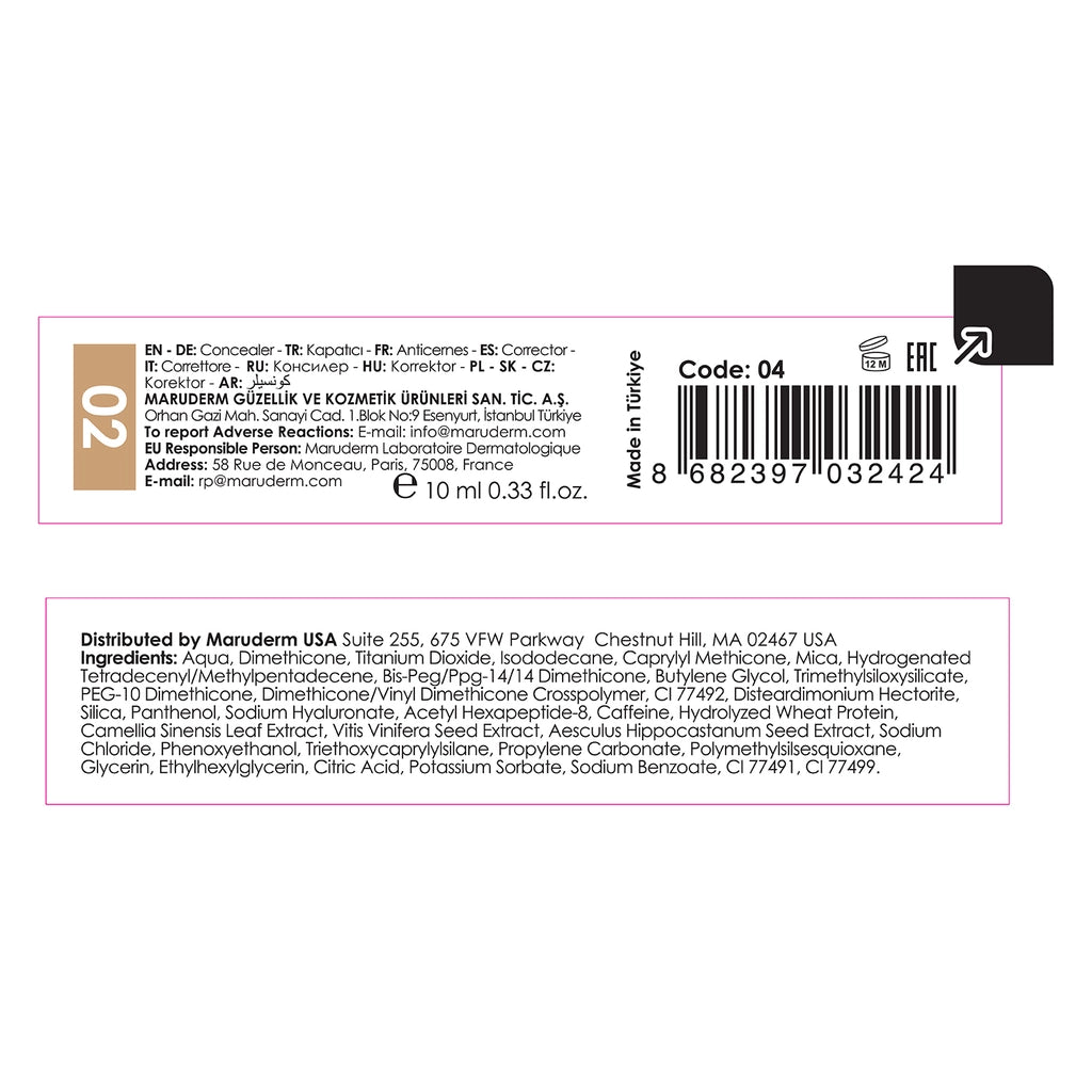 Maruderm Make Up Cover Crush Concealer No: 02