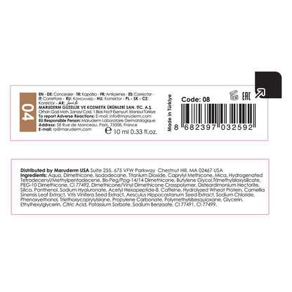 Maruderm Make Up Cover Crush Concealer No: 04