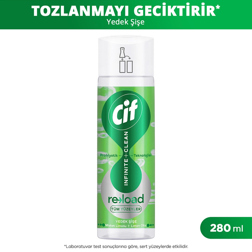 Cif Infinite Clean Cleaning Spray Refill Bottle Lime 280 ml