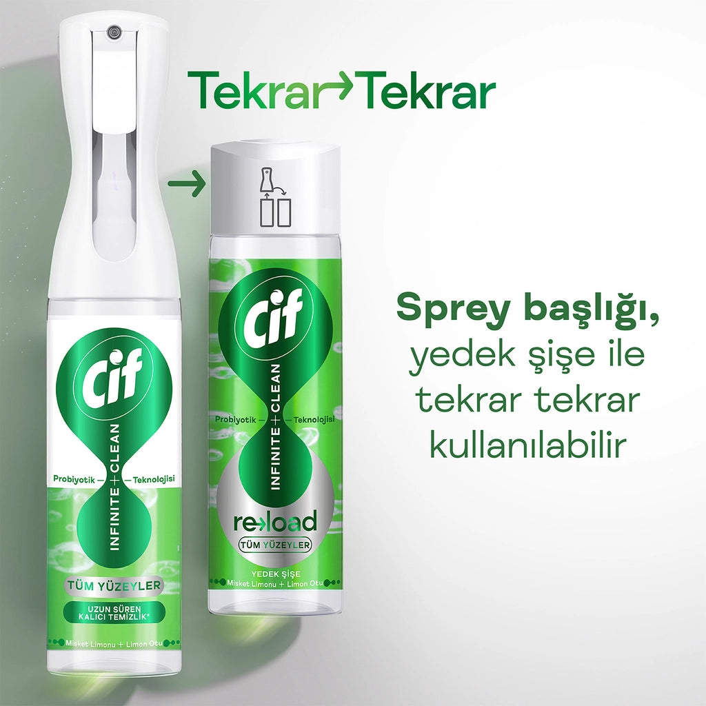 Cif Infinite Clean Cleaning Spray Refill Bottle Lime 280 ml