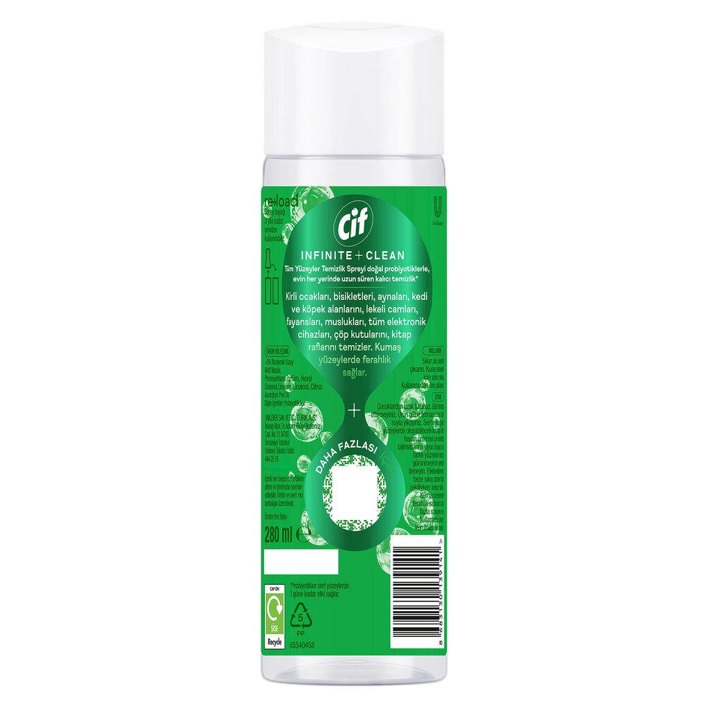 Cif Infinite Clean Cleaning Spray Refill Bottle Lime 280 ml