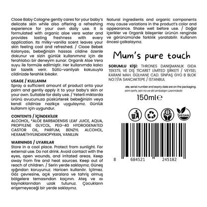 Clooe Soft Milky Vanilla Baby Cologne 150 ml