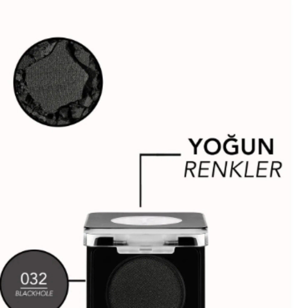 Flormar Mono High Pigmented Single Pearlescent Eyeshadow 032 Blackhole