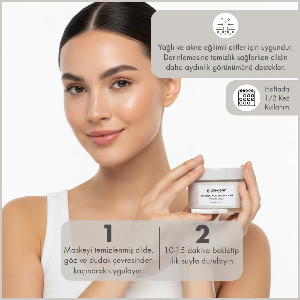 Maruderm Glycolic Acid 5% Clay Face Mask 100 ml