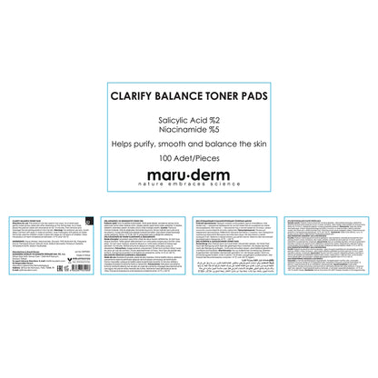 Maruderm Purifying and Balancing (Clarify Balance) Tonic Pad 100 Pcs