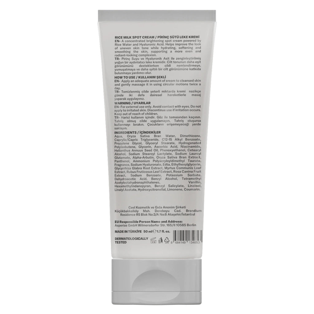 The Ceel Rice Milk Whitening Anti-Blemish Brightening and Moisturizing Face Cream 50 ml