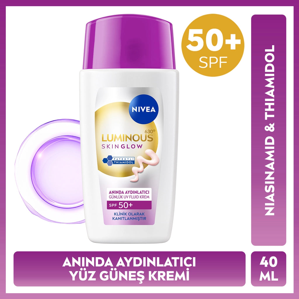 Nivea Luminous630 Skin Glow Illuminating SPF50 Facial Sun Cream 40 ml