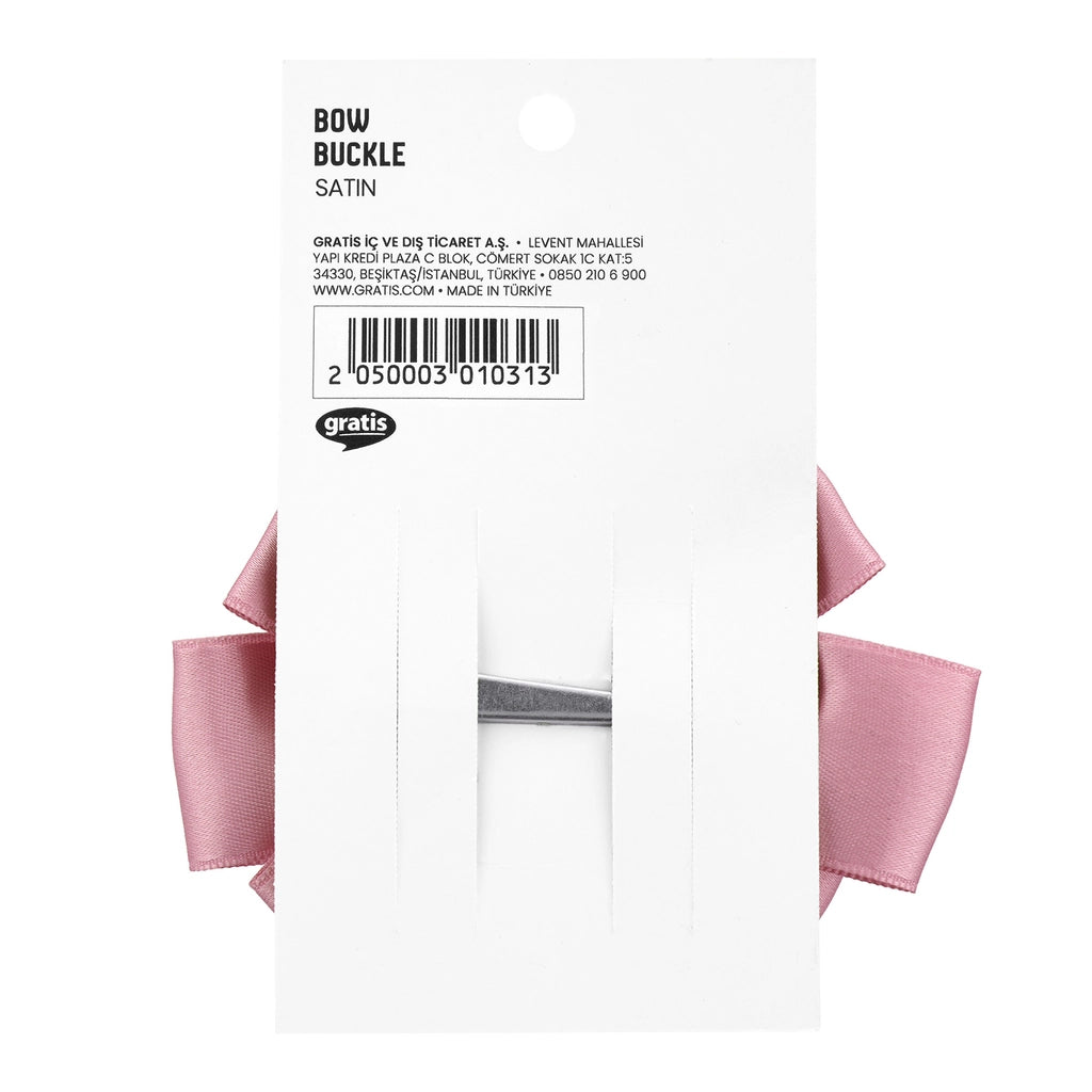 Eklips Satin Bow Ribbon Buckle Dusty Pink