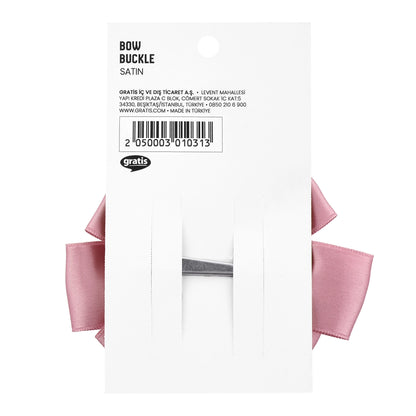 Eklips Satin Bow Ribbon Buckle Dusty Pink