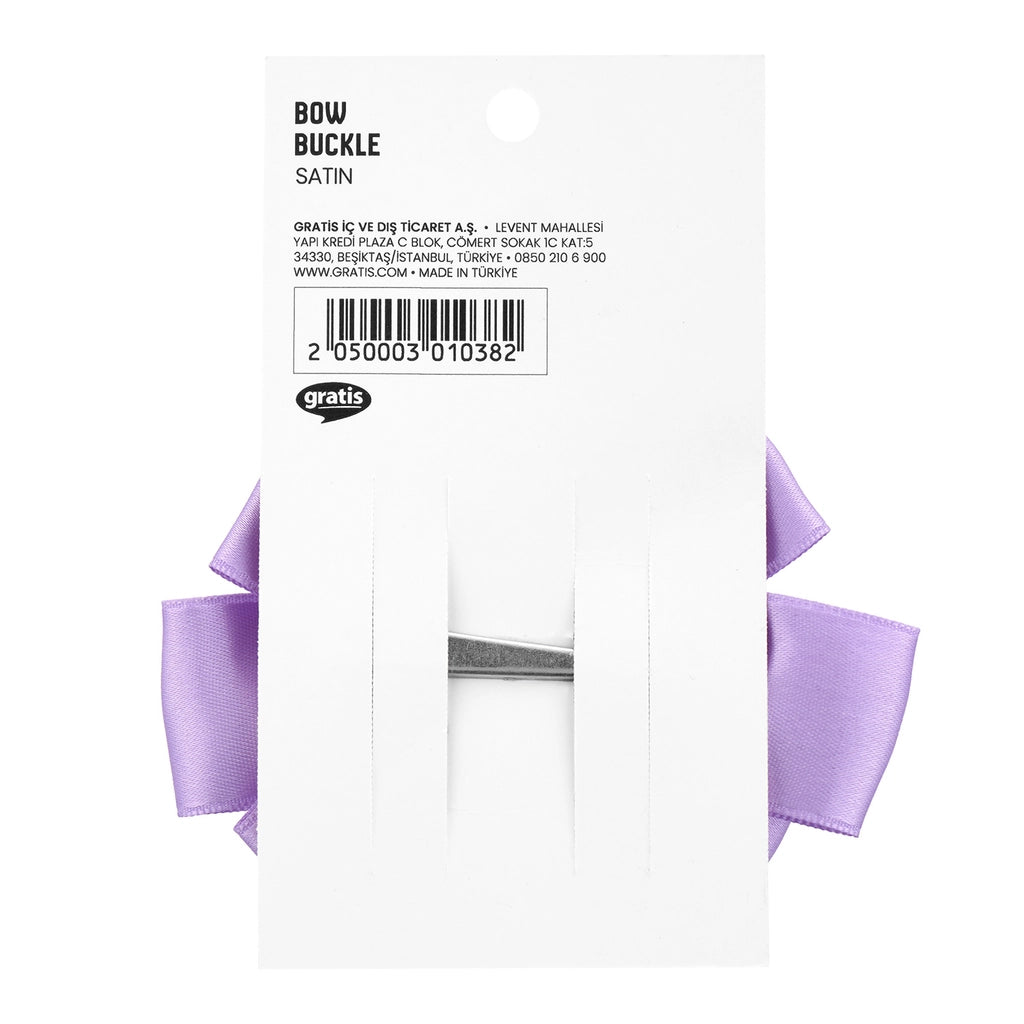 Eklips Satin Bow Ribbon Buckle Purple