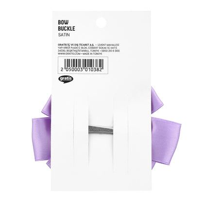 Eklips Satin Bow Ribbon Buckle Purple