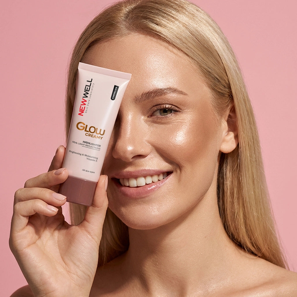 New Well Glow Creamy Highlighter Natural Shimmer Cream Illuminator 30 ml Carnelian