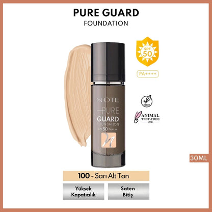 Note Pure Guard Foundation Foundation 120 Yellow Undertone
