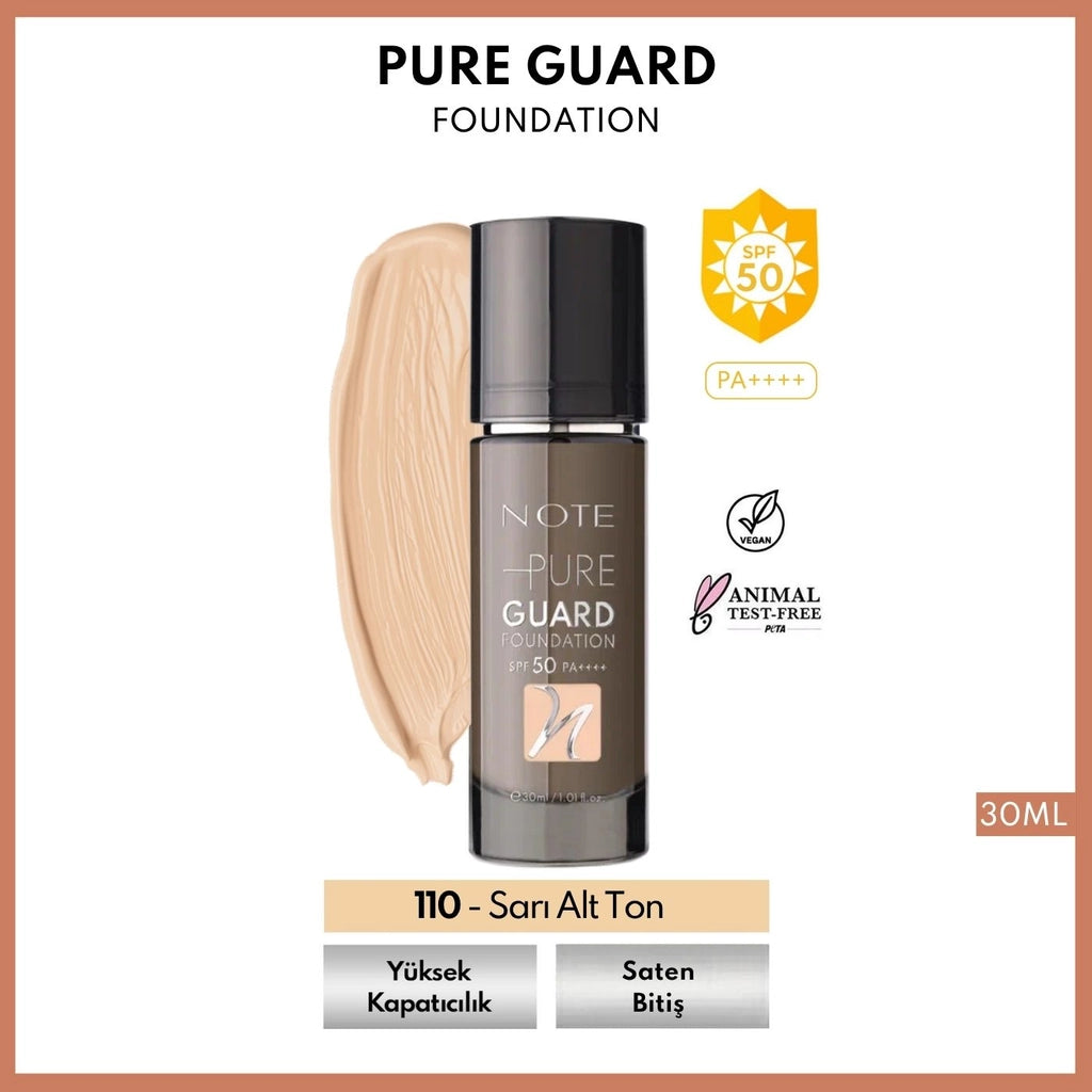 Note Pure Guard Foundation Foundation 120 Yellow Undertone