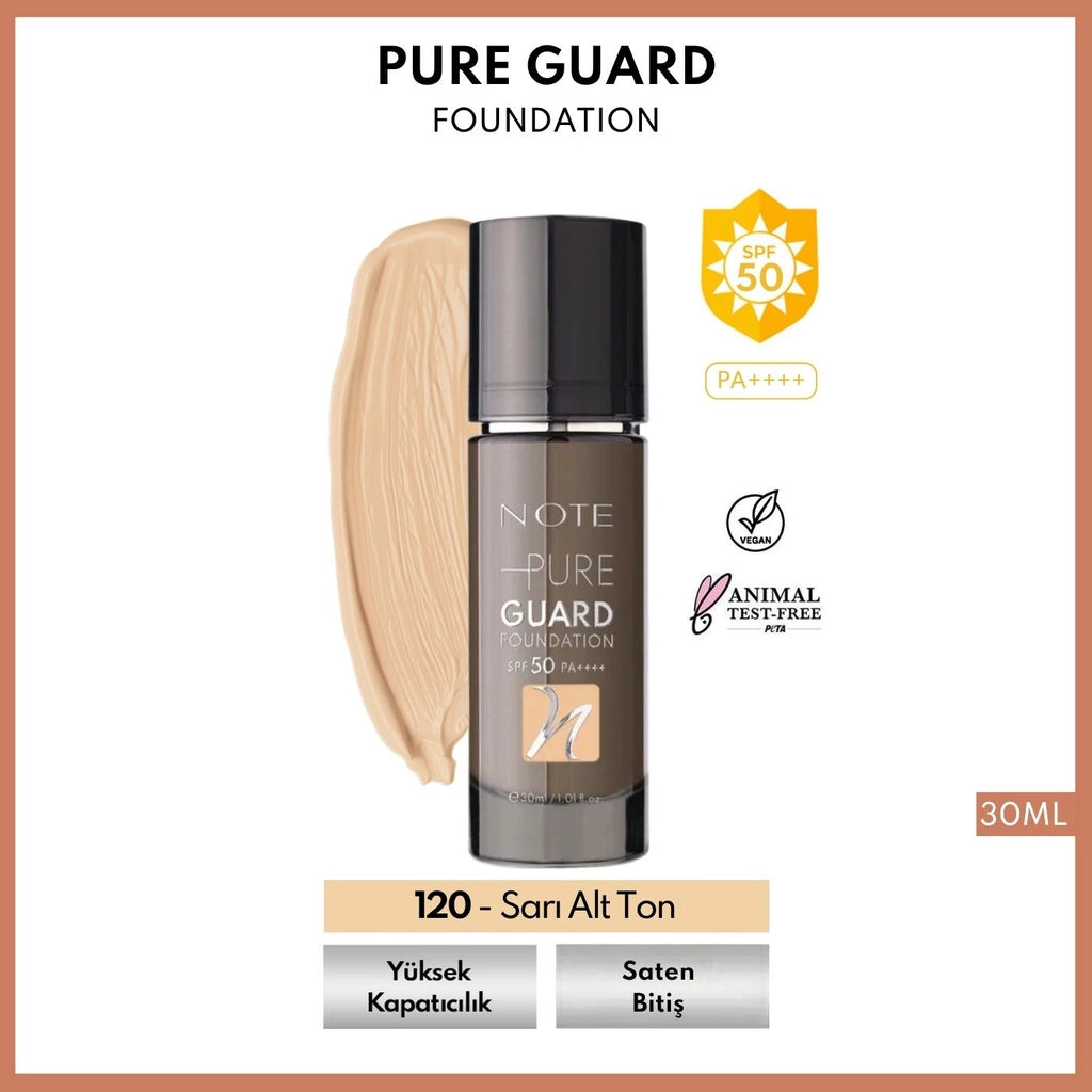 Note Pure Guard Foundation Foundation 120 Yellow Undertone