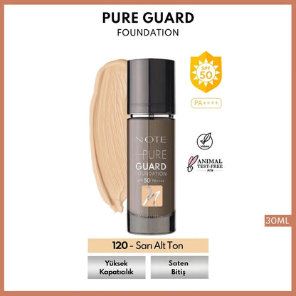 Note Pure Guard Foundation Foundation 100 Yellow Undertone