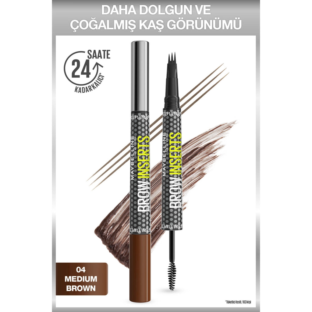 Maybelline New York Brow Insert Double Ended Eyebrow Pencil 02 Soft Brown