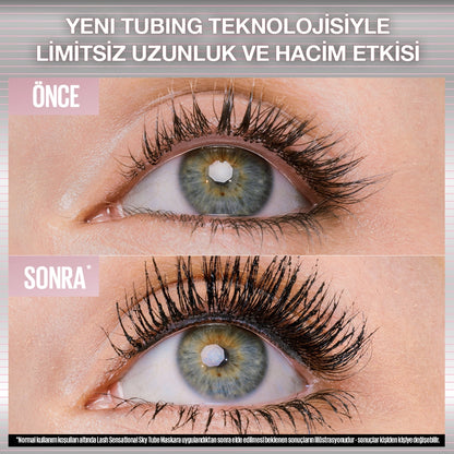 Maybelline New York Lash Sensational Sky Tubes Tubing Mascara Giving Unlimited Length and Volume Effect