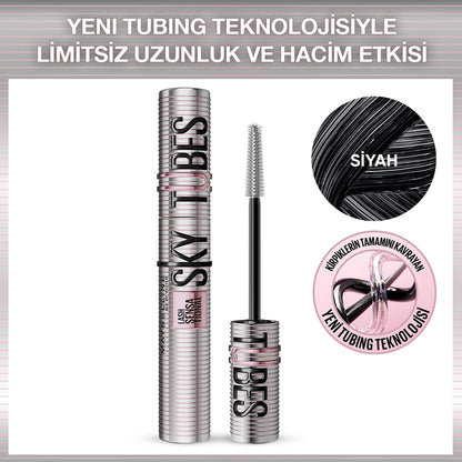 Maybelline New York Lash Sensational Sky Tubes Tubing Mascara Giving Unlimited Length and Volume Effect