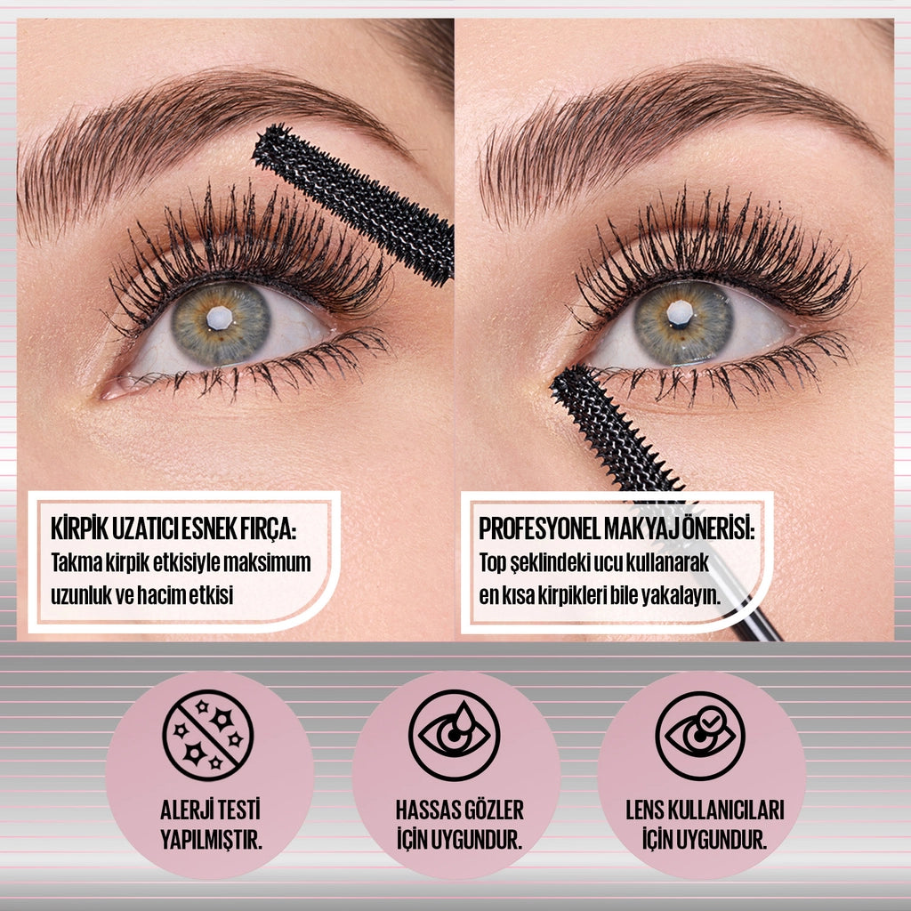 Maybelline New York Lash Sensational Sky Tubes Tubing Mascara Giving Unlimited Length and Volume Effect