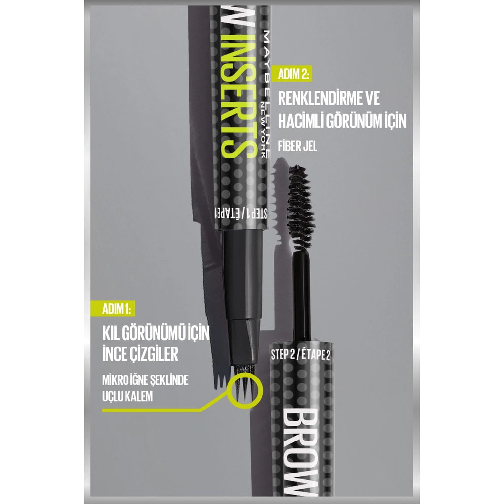 Maybelline New York Brow Insert Double Ended Eyebrow Pencil 02 Soft Brown